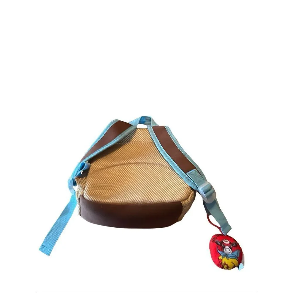 Polybag Little Kid Brown Blue Cute Neoprene Cartoon Monkey Backpack 9